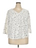 MELLODAY Stars Ivory 3/4 Sleeve Top Size 2X - photo 1