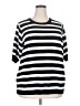 Lularoe Stripes Black Pullover Sweater Size 24 - 26 - photo 1