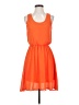 Lush 100% Polyester Color Block Orange Casual Dress Size S - photo 1