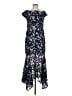 Xscape 100% Polyester Floral Blue Cocktail Dress Size XS - photo 1