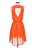 Lush 100% Polyester Color Block Orange Casual Dress Size S - photo 2