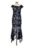 Xscape 100% Polyester Floral Blue Cocktail Dress Size XS - photo 2