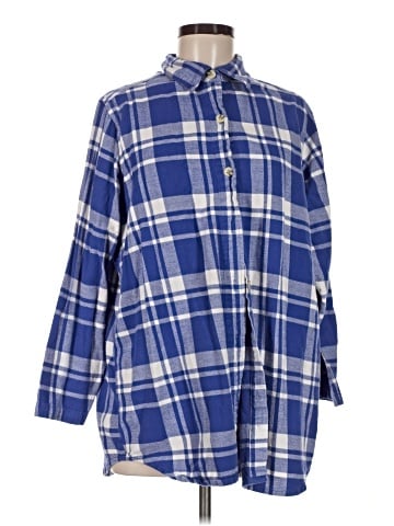 Mainstreet Blues 3/4 Sleeve Button-Down Shirt (view 1)