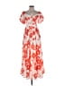 Unbranded Floral Orange Red Cocktail Dress Size S (estimated) - photo 1