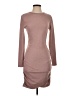 Express Solid Brown Casual Dress Size S - photo 1
