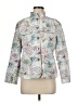 Chico's 100% Cotton Print White Jacket Size Med (1) - photo 1