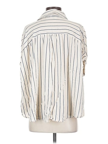 She + Sky 3/4 Sleeve Button-Down Shirt (view 2)