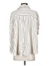 She + Sky 100% Rayon Stripes Ivory 3/4 Sleeve Button-Down Shirt Size S - photo 2