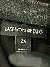 Fashion Bug 100% Polyester Metallic Silver 3/4 Sleeve Top Size 2X - photo 7