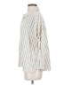 She + Sky 100% Rayon Stripes Ivory 3/4 Sleeve Button-Down Shirt Size S - photo 5