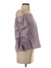 MLM LABEL 100% Polyester Purple 3/4 Sleeve Blouse Size XS - photo 4