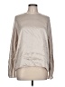 Vince. 100% Silk Metallic Silver Long Sleeve Silk Top Size L - photo 1