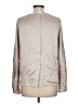 Vince. 100% Silk Metallic Silver Long Sleeve Silk Top Size L - photo 2
