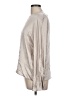 Vince. 100% Silk Metallic Silver Long Sleeve Silk Top Size L - photo 5
