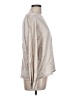 Vince. 100% Silk Metallic Silver Long Sleeve Silk Top Size L - photo 4