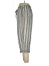 Flax 100% Flax Stripes Silver Casual Pants Size (L) - photo 5