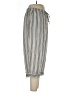 Flax 100% Flax Stripes Silver Casual Pants Size (L) - photo 4