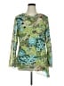 Coldwater Creek 100% Polyester Green Long Sleeve Blouse Size L - photo 1