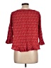 Gap Outlet 100% Viscose Red 3/4 Sleeve Blouse Size L - photo 2
