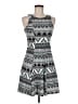 Mudd Graphic Gray Casual Dress Size M - photo 1