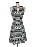 Mudd Graphic Gray Casual Dress Size M - photo 2
