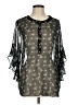 Vince Camuto 100% Polyester Black 3/4 Sleeve Blouse Size M (estimated) - photo 1