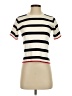 Zara Stripes Ivory Short Sleeve Top Size S - photo 1