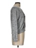 Stranded Metallic Silver Pullover Sweater Size L - photo 4