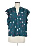 Joie Teal Short Sleeve Blouse Size L - photo 1
