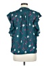 Joie Teal Short Sleeve Blouse Size L - photo 2