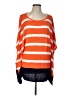 Talbots 100% Rayon Stripes Orange Pullover Sweater Size L - photo 1