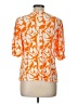 CeCe Orange Short Sleeve Blouse Size L - photo 2