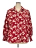 Unbranded 100% Polyester Floral Burgundy 3/4 Sleeve Blouse Size XXL - photo 1