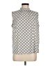 Elle Houndstooth Silver Sleeveless Blouse Size M - photo 1