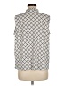 Elle Houndstooth Silver Sleeveless Blouse Size M - photo 2