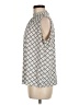 Elle Houndstooth Silver Sleeveless Blouse Size M - photo 5