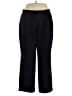 Lands' End 100% Polyester Black Dress Pants Size 16 (petite) - photo 1