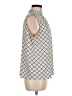 Elle Houndstooth Silver Sleeveless Blouse Size M - photo 4
