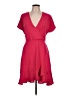Express Outlet 100% Polyester Solid Red Casual Dress Size L - photo 1