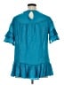 Umgee Teal Short Sleeve Blouse Size XL - photo 2