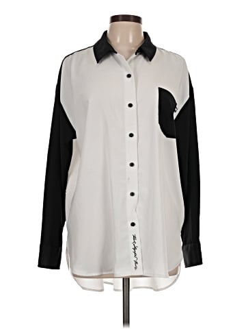 Karl Lagerfeld Paris Long Sleeve Blouse (view 1)