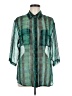 Equipment Green 3/4 Sleeve Button-Down Shirt Size M - photo 1