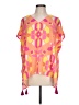 Britt Ryan 100% Polyester Orange Short Sleeve Blouse Size L - photo 1