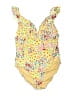 J.Crew Floral Yellow One Piece Swimsuit Size L - photo 1