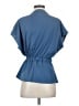 Assorted Brands 100% Polyester Blue Short Sleeve Blouse Size S - photo 2