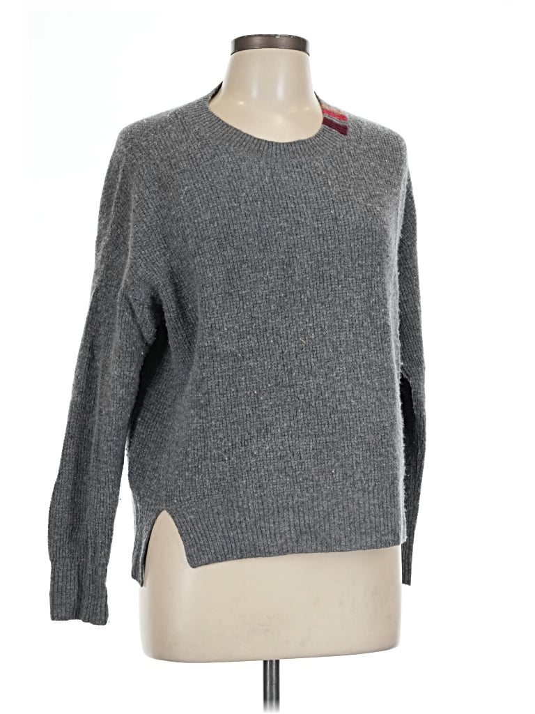 Pre-owned Krimson Klover Wool Pullover Sweater In Gray