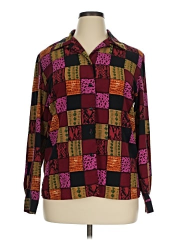 Leslie Fay Long Sleeve Button-Down Shirt (view 1)