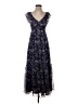 Lavender Brown 100% Polyester Paisley Blue Casual Dress Size XS - photo 1