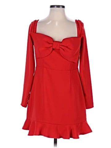 Self-Portrait Bow-detailed Ruffled Crepe Mini Dress  (view 1)
