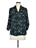 Ambiance 100% Polyester Green 3/4 Sleeve Blouse Size M - photo 1